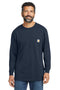 Carhartt ® Workwear Pocket Long Sleeve T-Shirt. CTK126 navy