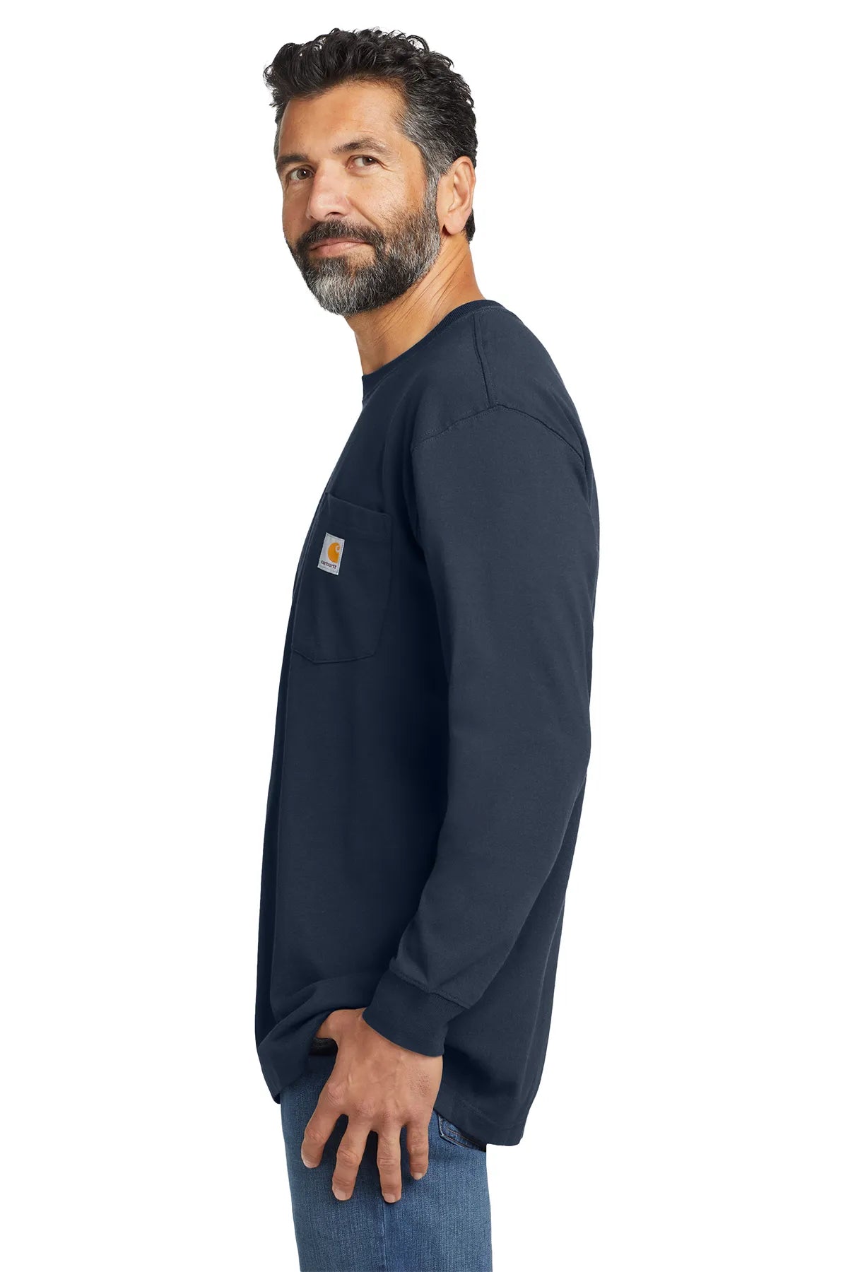 Carhartt ® Workwear Pocket Long Sleeve T-Shirt. CTK126 navy_2