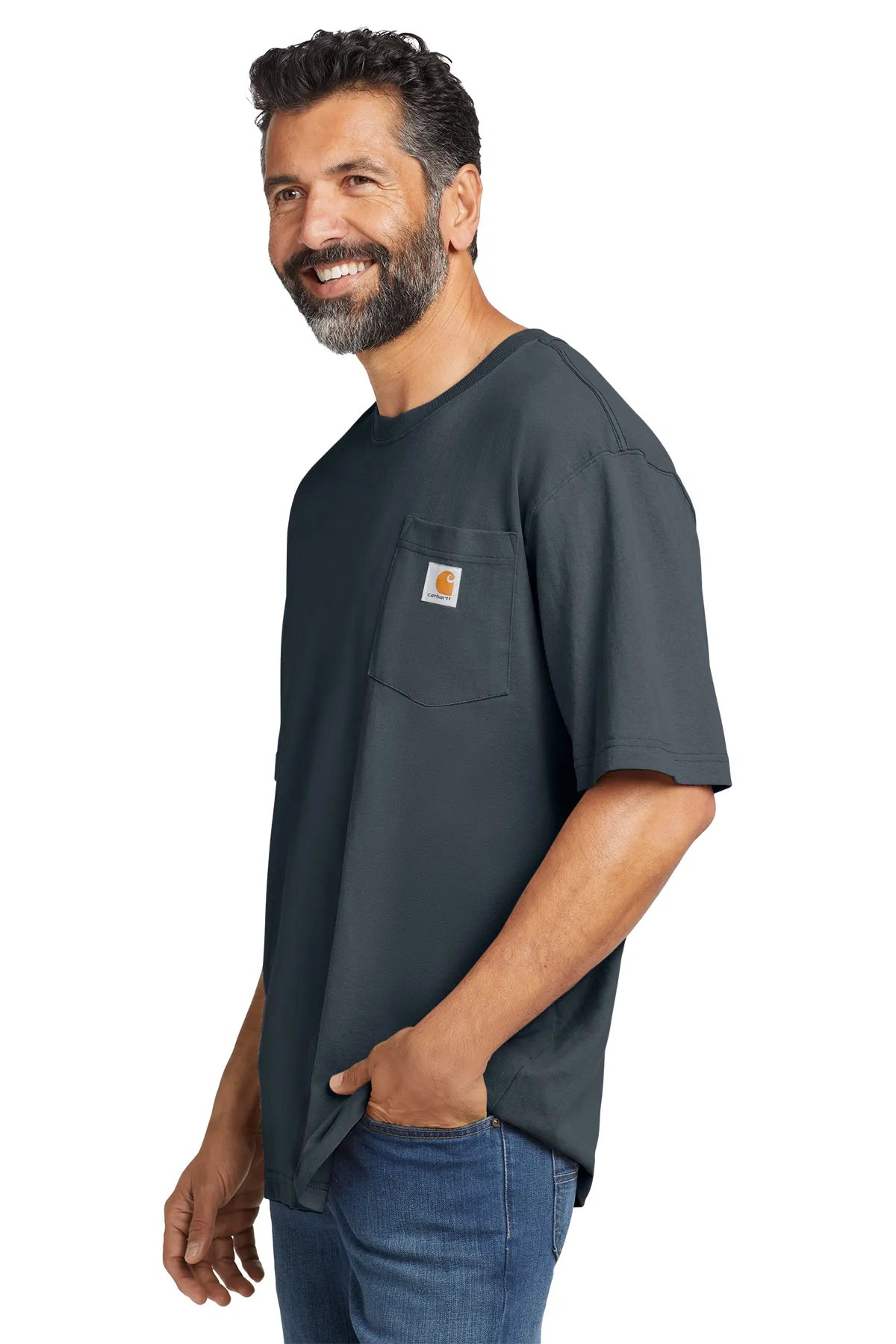 Carhartt ® Workwear Pocket Short Sleeve T-Shirt. CTK87 bluestone_2