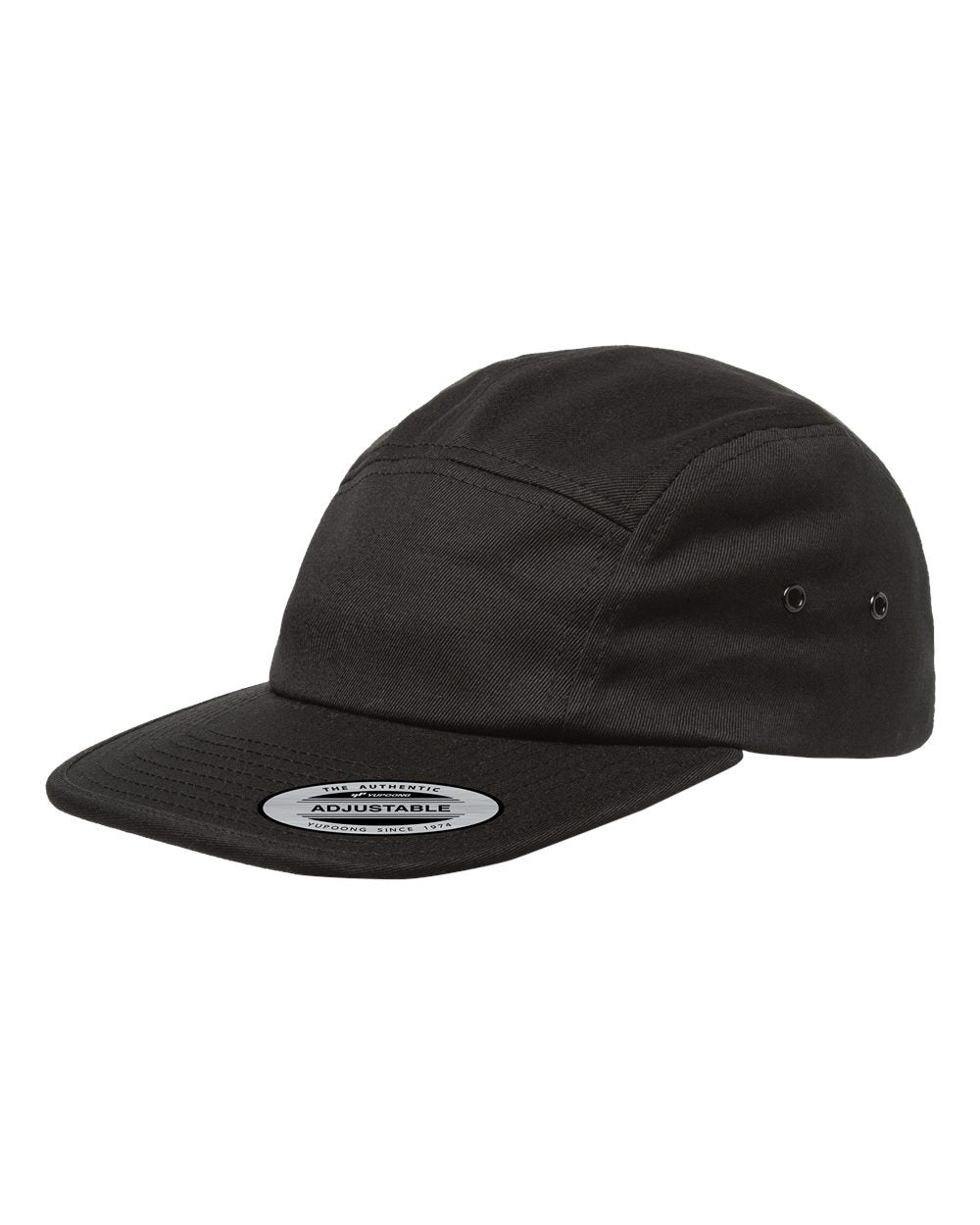 Classic Jockey Flat Bill Cap Black_1