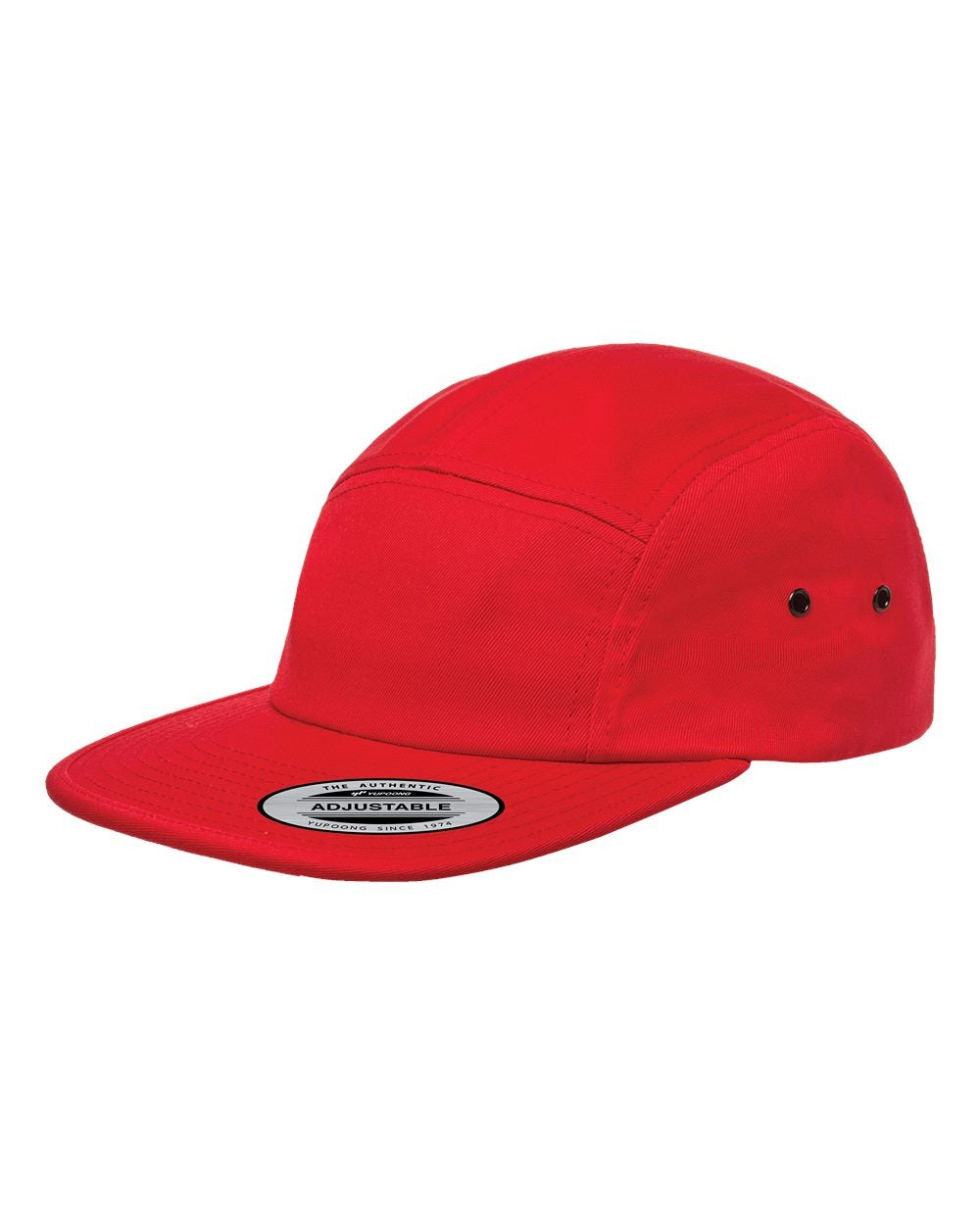 Classic Jockey Flat Bill Cap Red_1