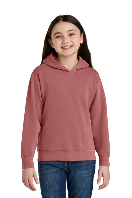 Comfort Colors  74;  Youth Lightweight Hooded Sweatshirt 1467Y Crimson