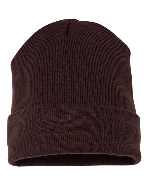 Cuffed Beanie - brown