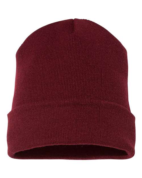 Cuffed Beanie - maroon