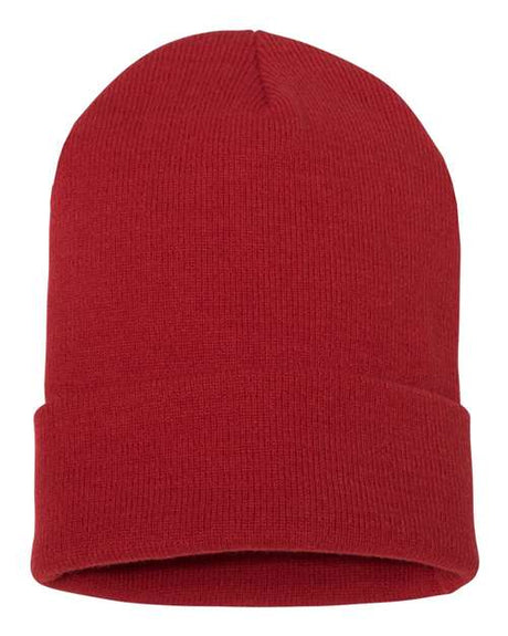 Cuffed_Beanie_- red