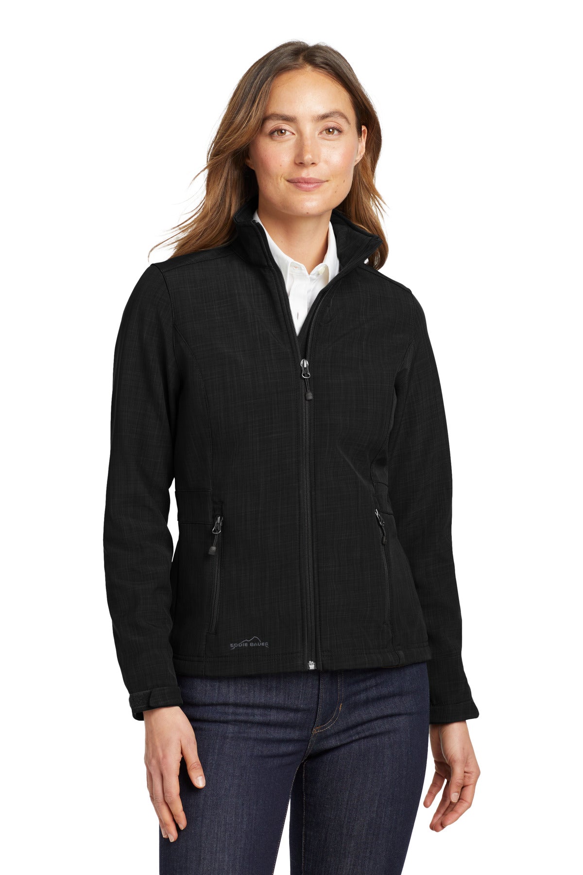 Eddie Bauer® Ladies Shaded Crosshatch Soft Shell Jacket. EB533