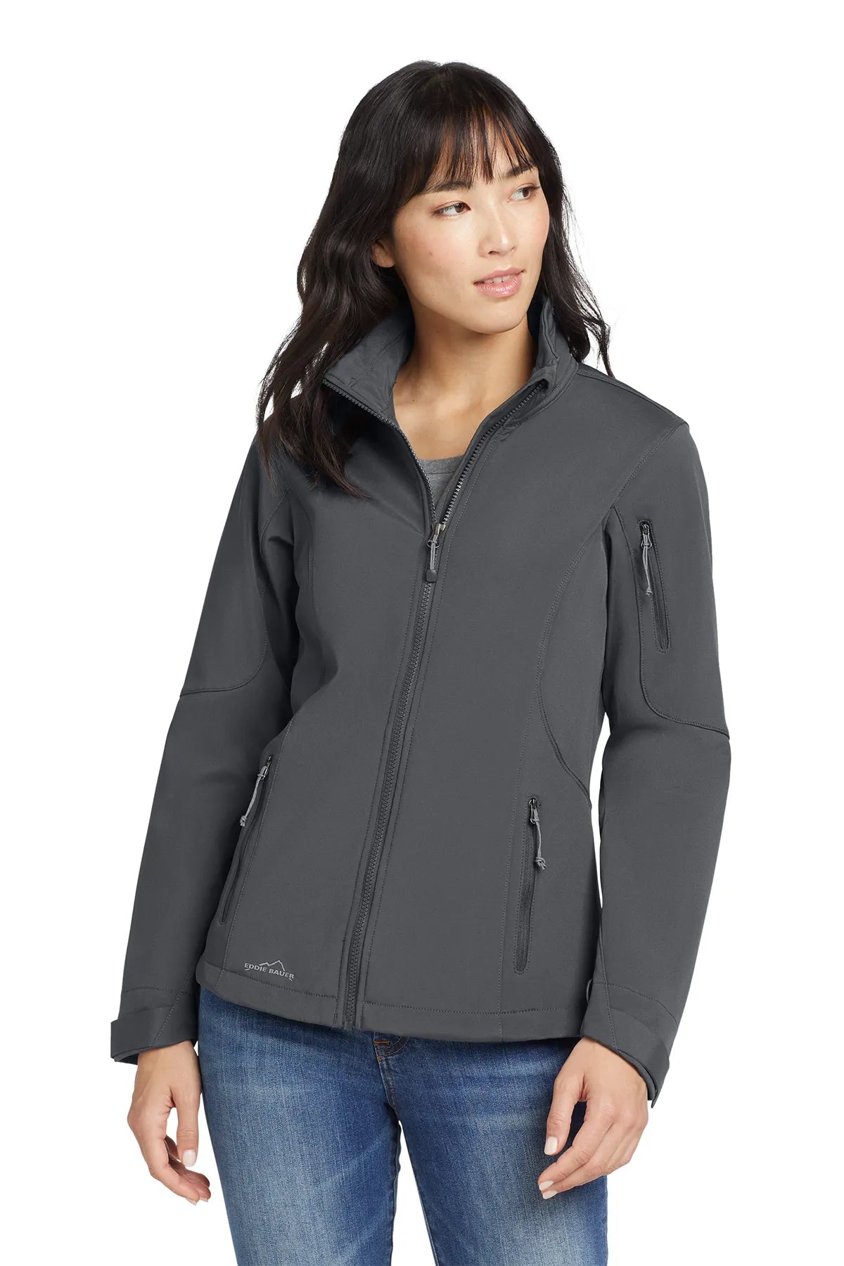 Eddie Bauer® - Ladies Soft Shell Jacket. EB531  Grey Steel_1
