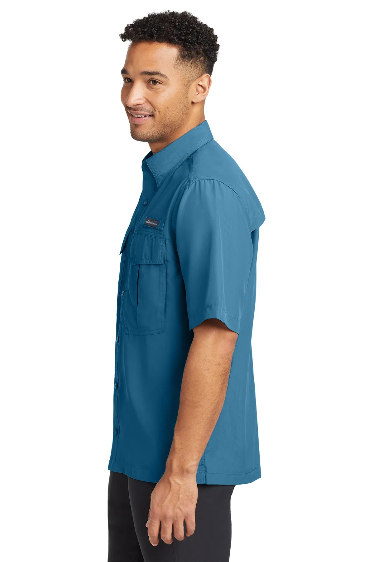Eddie Bauer® - Short Sleeve Performance Fishing Shirt. EB602 Gulf Teal_1