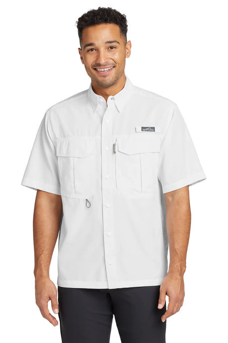 Eddie Bauer® - Short Sleeve Performance Fishing Shirt. EB602 Gulf White_1