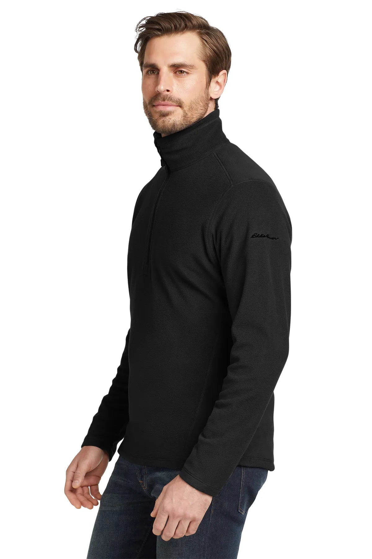 Eddie Bauer®1/2-Zip Microfleece Jacket. EB226 Black_3