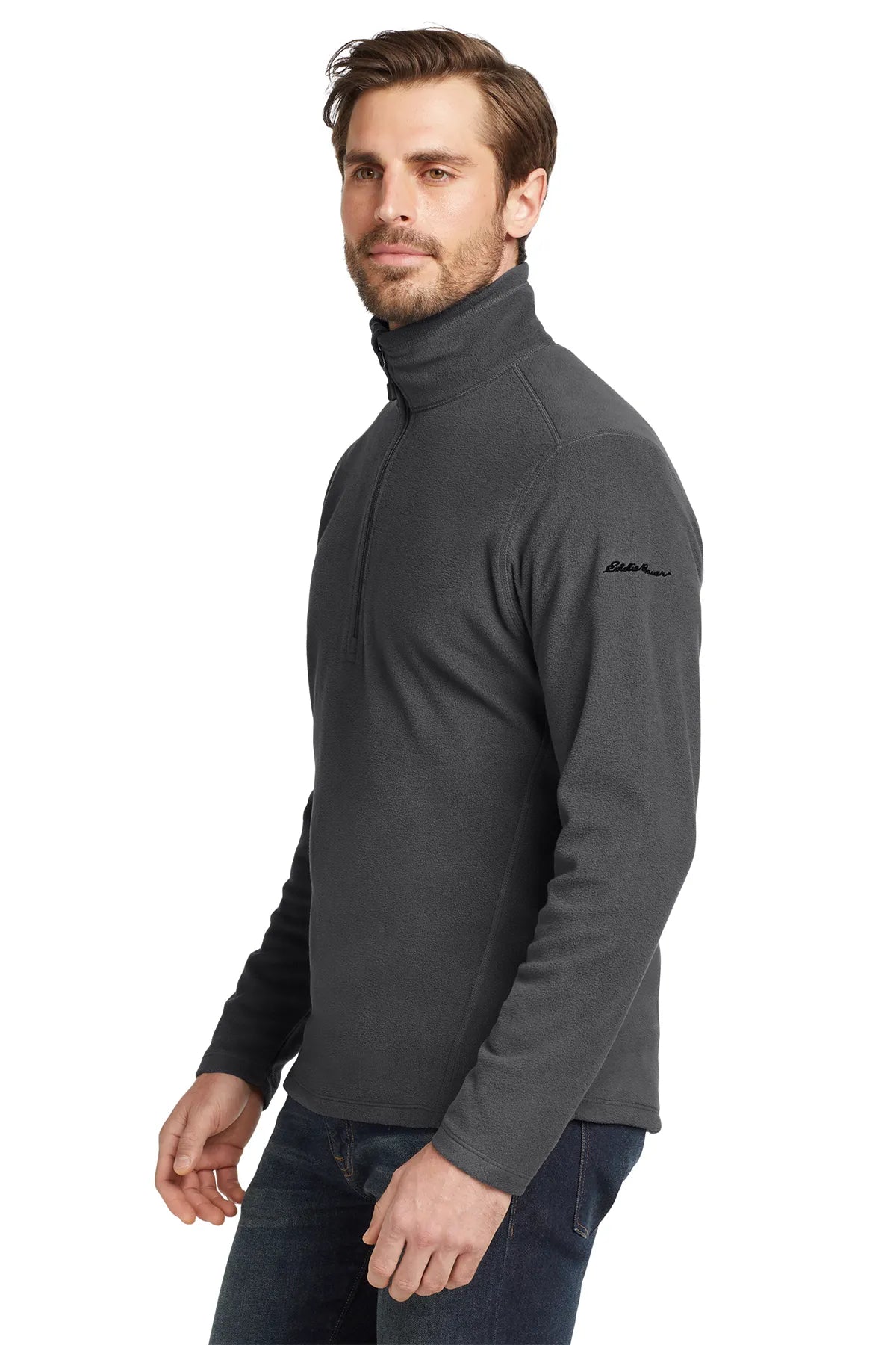 Eddie Bauer®1/2-Zip Microfleece Jacket. EB226 Grey Steel_3