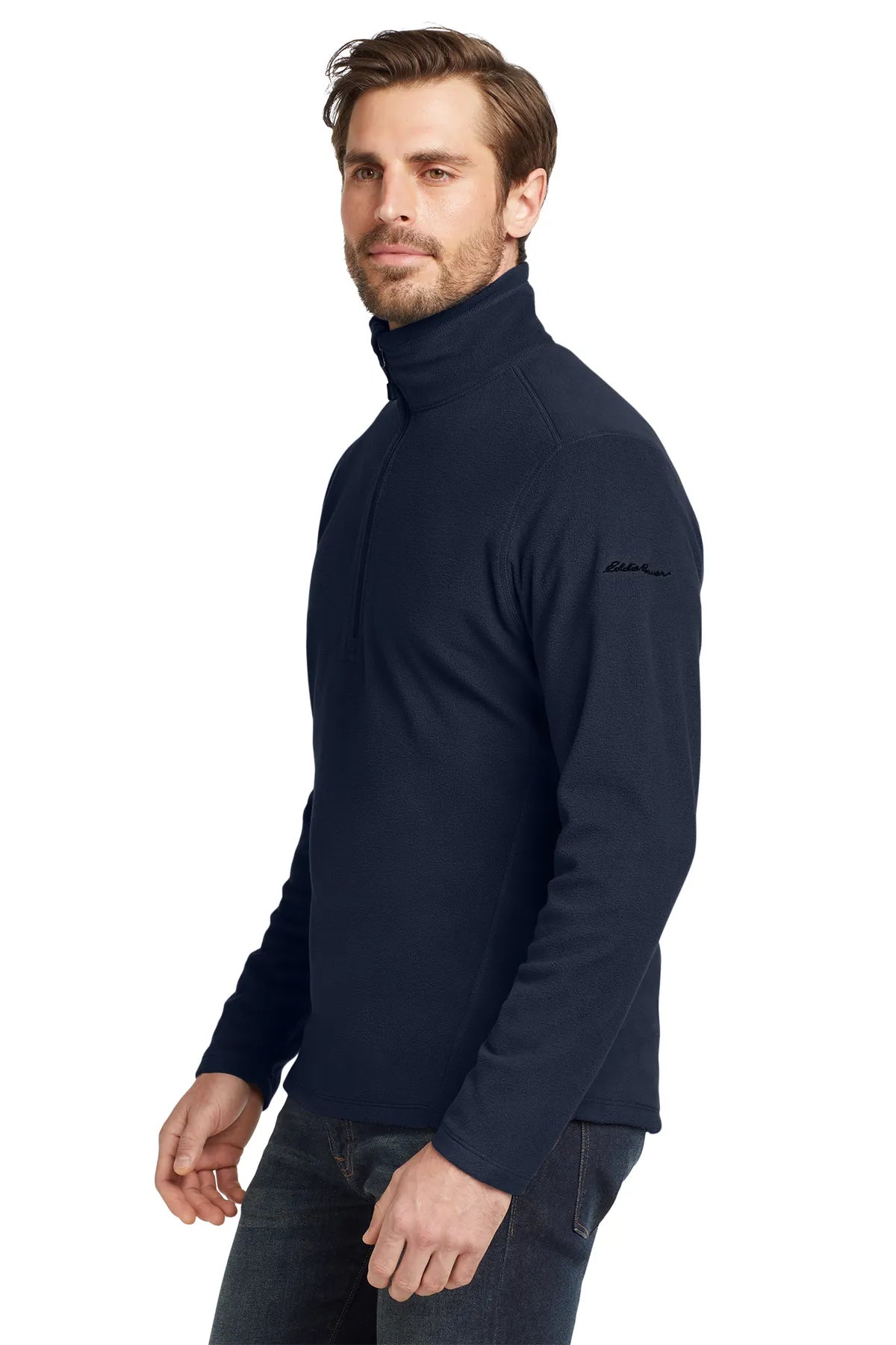 Eddie Bauer®1/2-Zip Microfleece Jacket. EB226 Navy_3