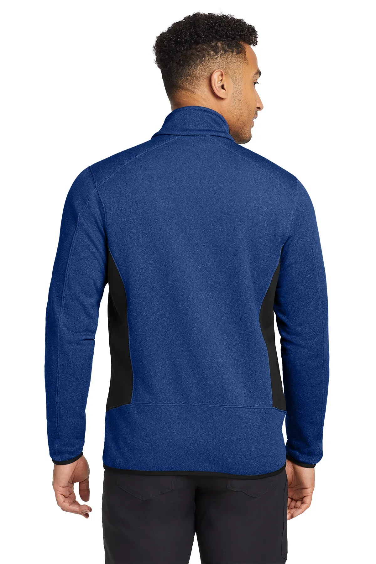 Eddie Bauer® Full-Zip Heather Stretch Fleece Jacket. EB238 Blue Heather_2