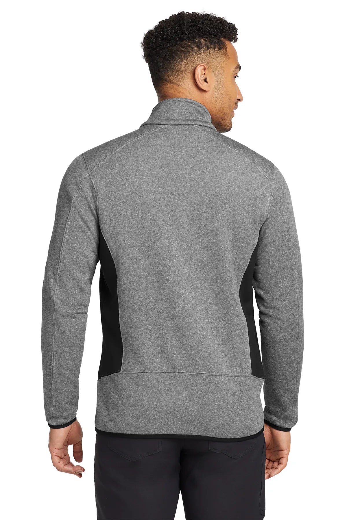Eddie Bauer® Full-Zip Heather Stretch Fleece Jacket. EB238 Grey Heather_2