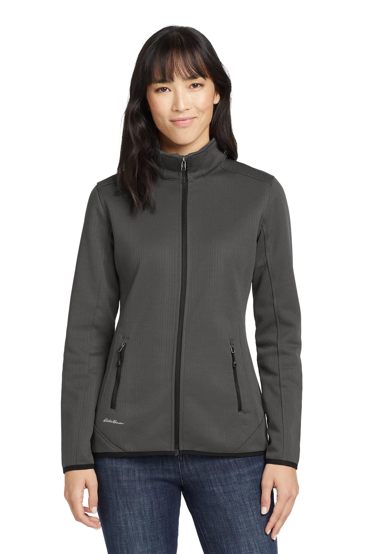 Eddie Bauer ® Ladies Dash Full-Zip Fleece Jacket. EB243 Grey Steel_1