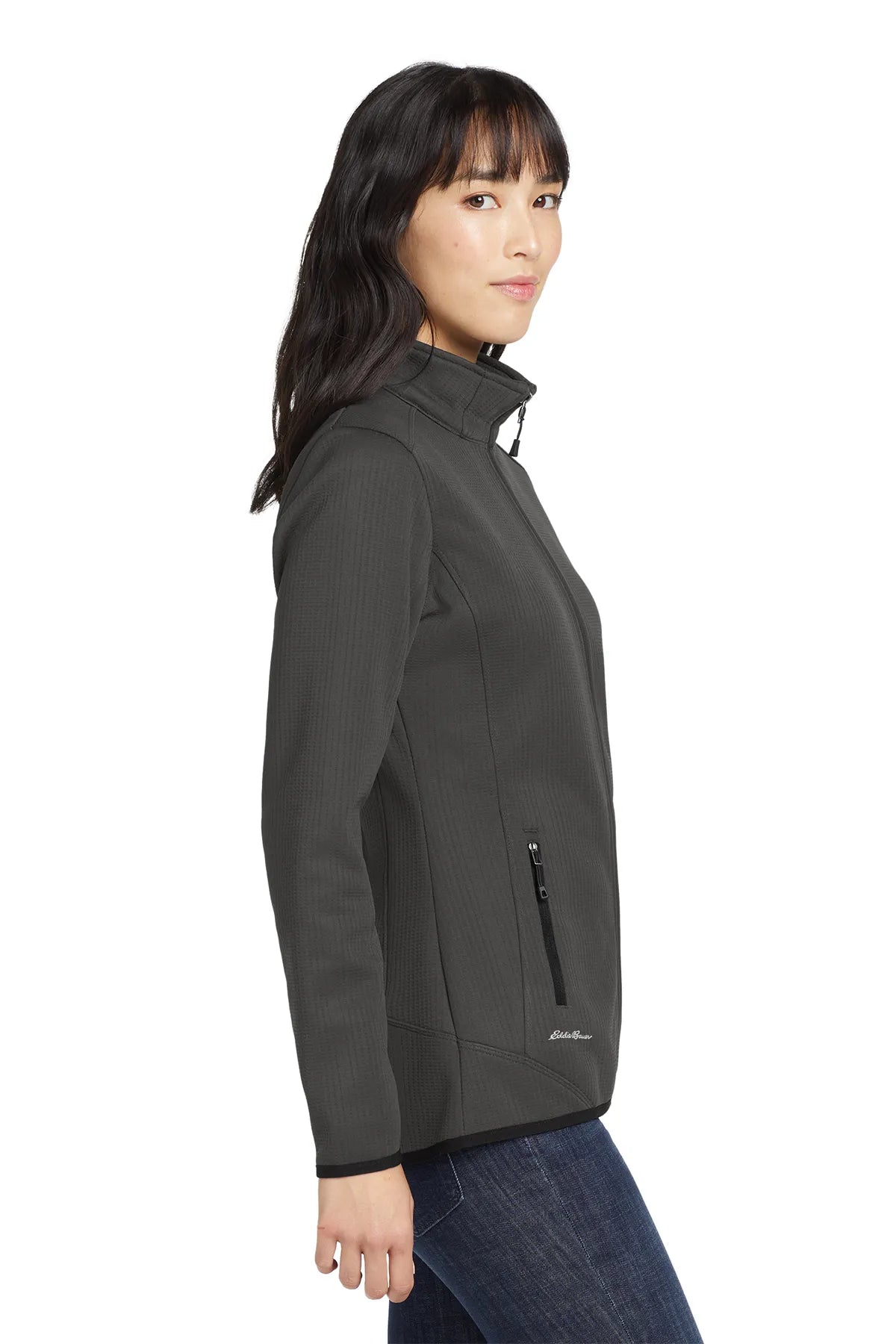 Eddie Bauer ® Ladies Dash Full-Zip Fleece Jacket. EB243 Grey Steel_3