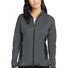 Eddie Bauer® Ladies Full-Zip Heather Stretch Fleece Jacket. EB239 Dark Charcoal Heather_1