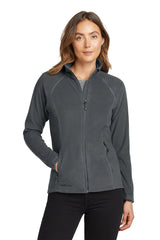 Eddie Bauer® Ladies Full-Zip Microfleece Jacket. EB225 Grey Steel_1