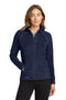Eddie Bauer® Ladies Full-Zip Microfleece Jacket. EB225 Navy_1