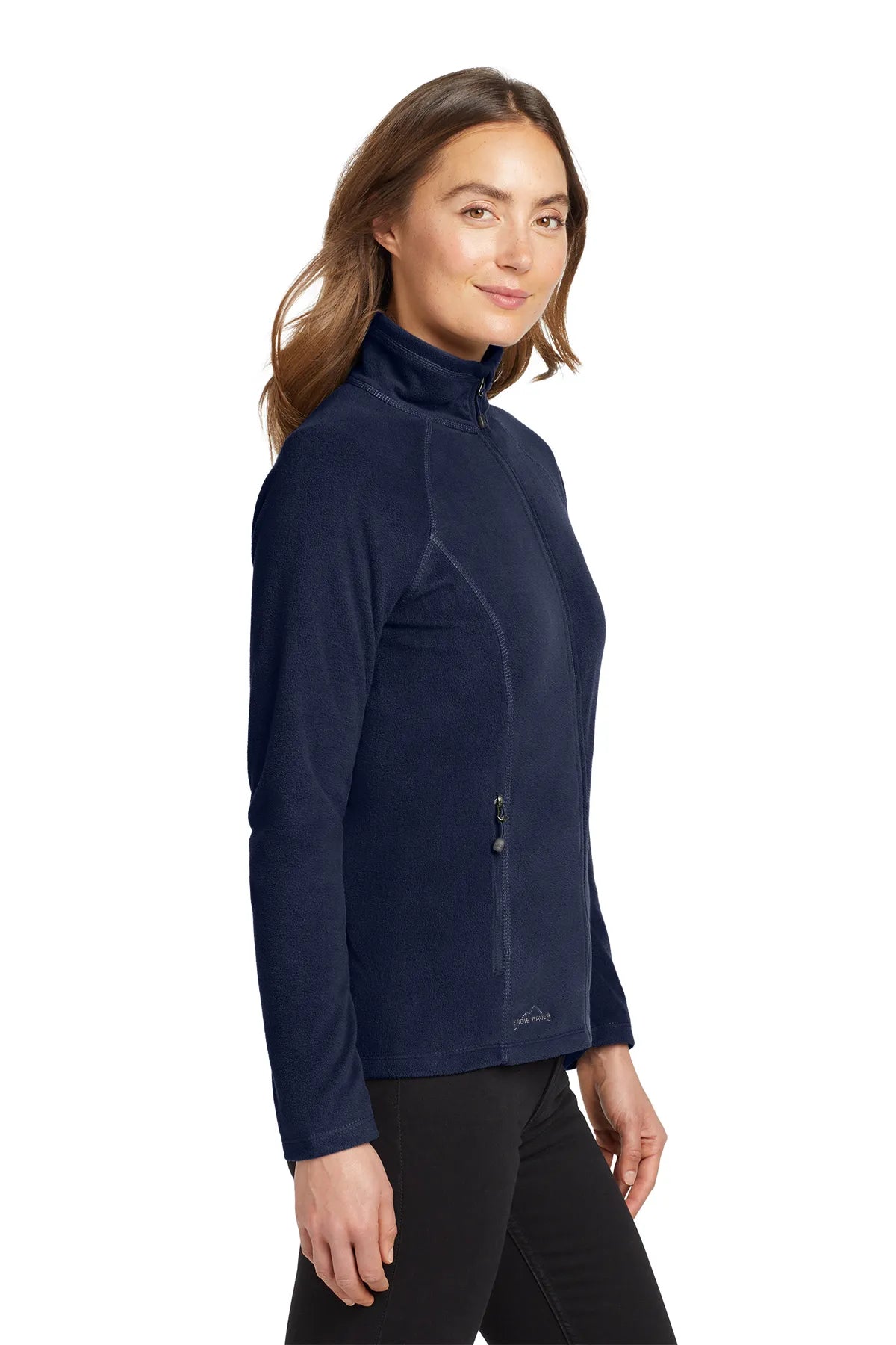 Eddie Bauer® Ladies Full-Zip Microfleece Jacket. EB225 Navy_2