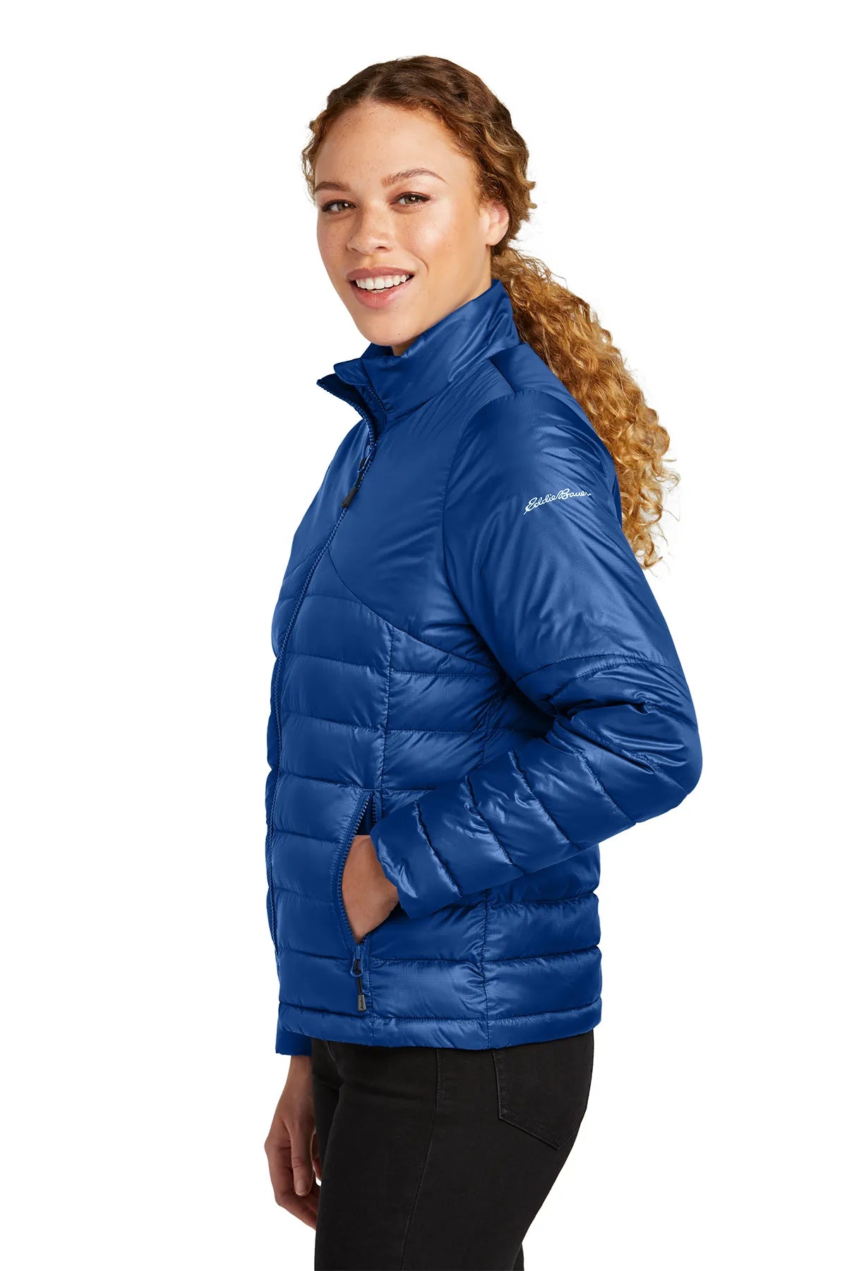 Eddie Bauer® Ladies Quilted Jacket EB511 Cobalt Blue_3