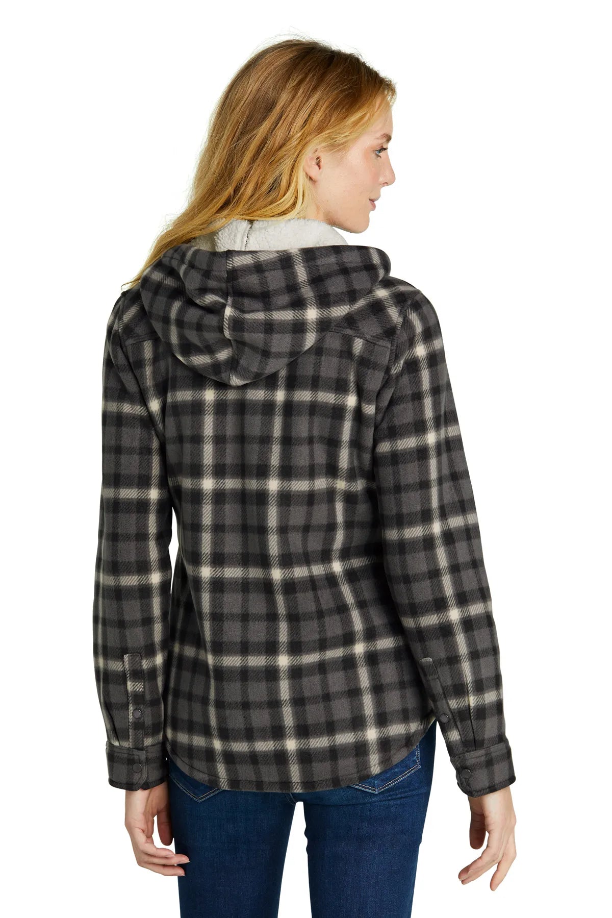 Eddie Bauer® Ladies Woodland Shirt Jac EB229 Grey Steel Bone_2