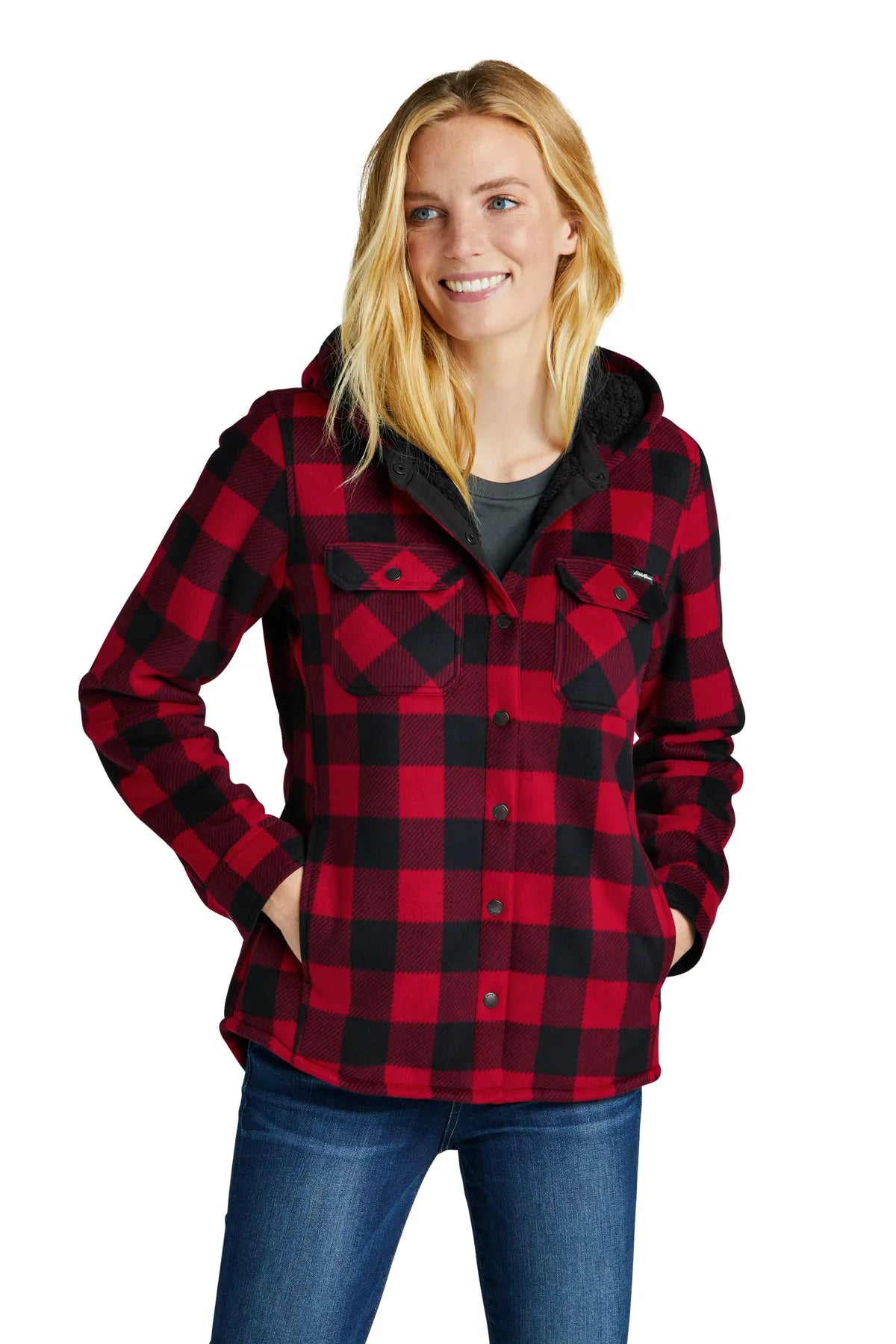Eddie Bauer® Ladies Woodland Shirt Jac EB229 Radish Black_1