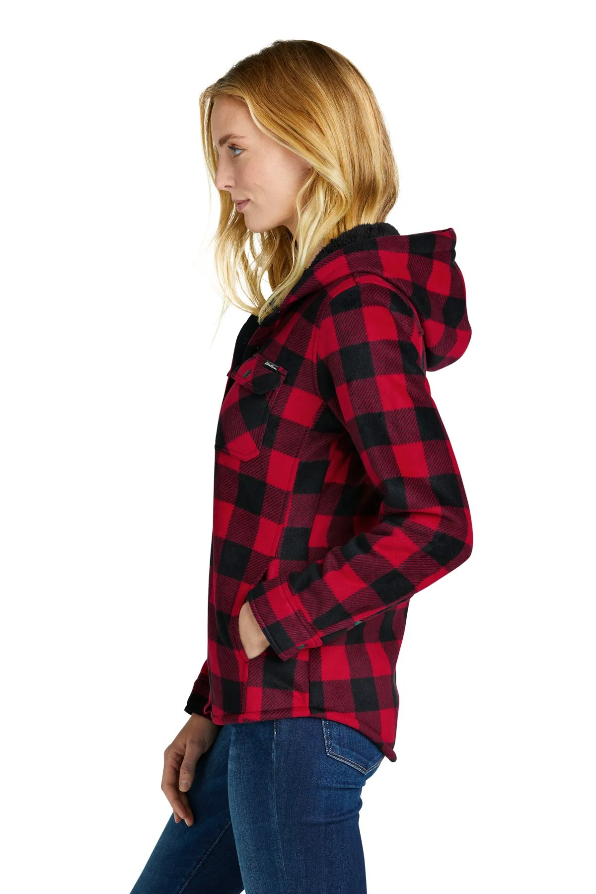 Eddie Bauer® Ladies Woodland Shirt Jac EB229 Radish Black_3