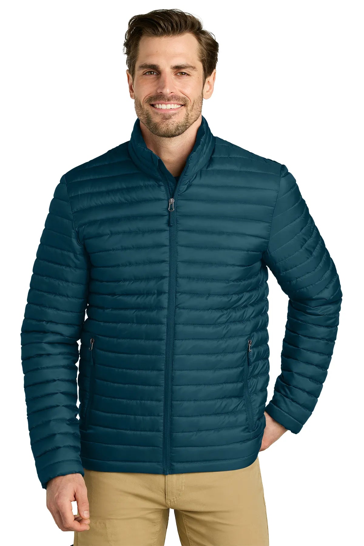 Eddie Bauer ®  Packable Quilted Full-Zip EB514 Adriatic Blue_1