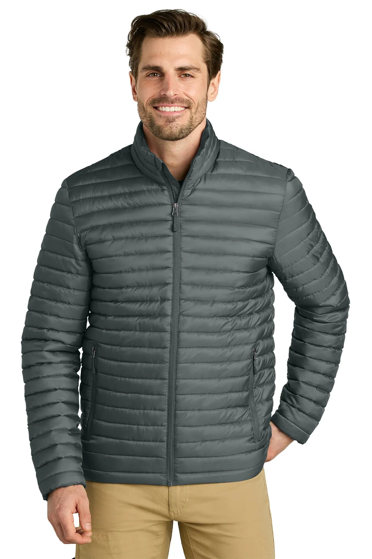 Eddie Bauer ®  Packable Quilted Full-Zip EB514 Metal Grey_1