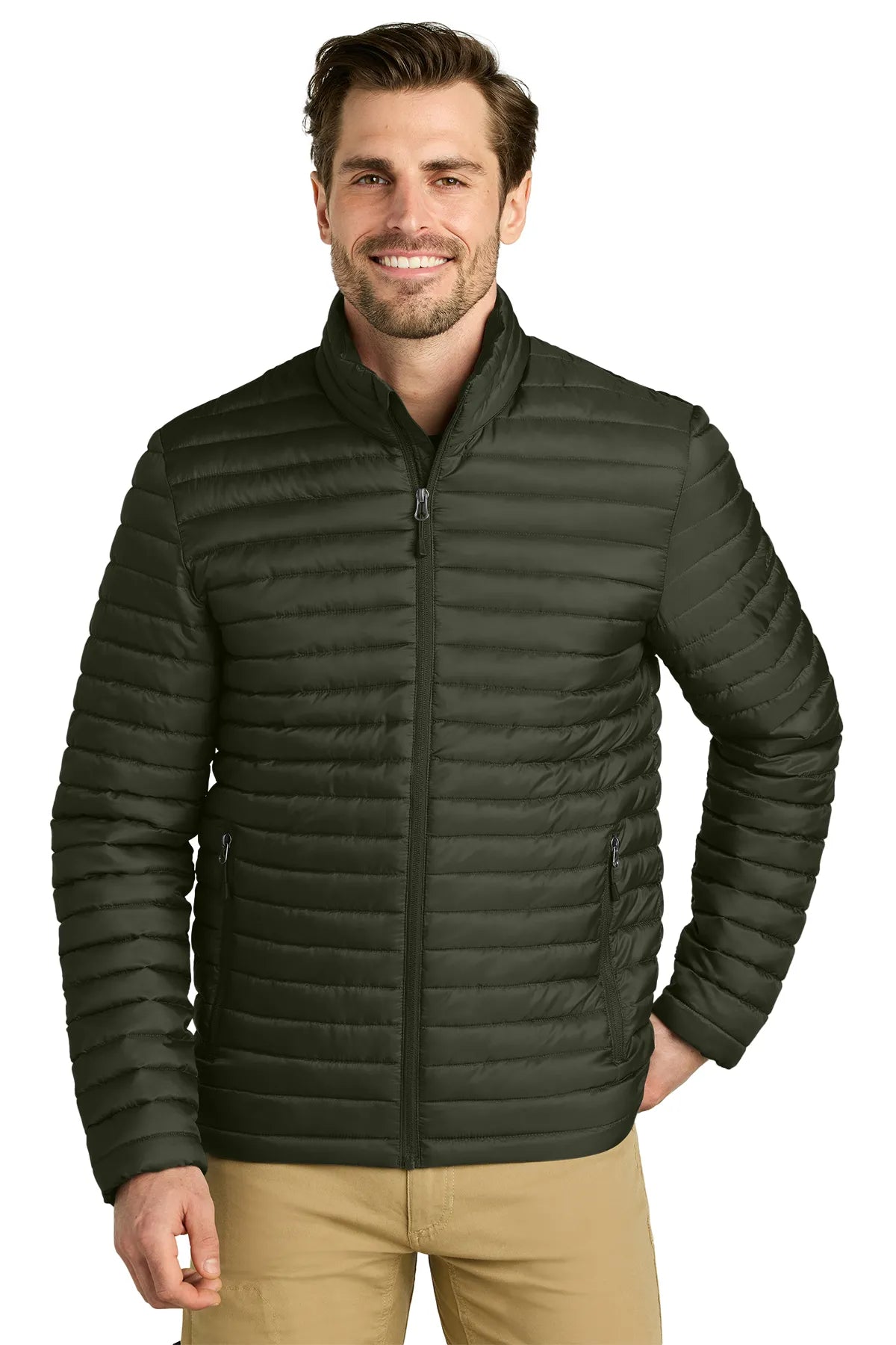 Eddie Bauer ®  Packable Quilted Full-Zip EB514 Olive Green_1