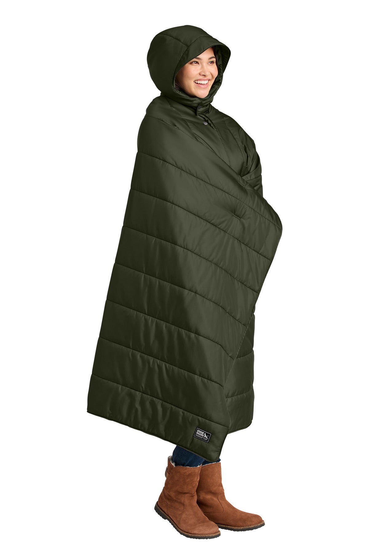 Eddie Bauer ®  Puffy Camp Poncho EB755  Olive Green_3