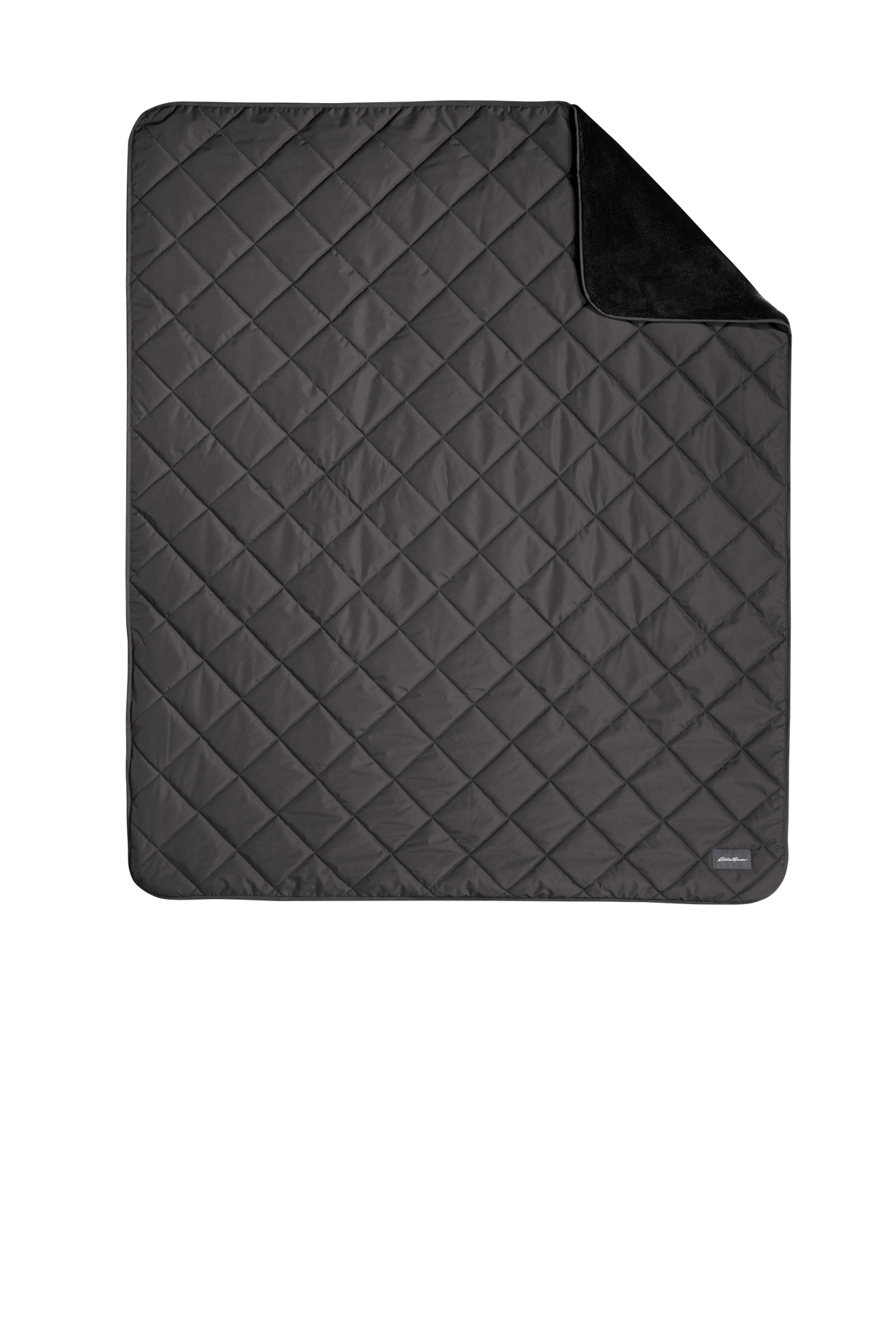 Eddie Bauer® Quilted Insulated Fleece Blanket EB751 Grey Steel Black_1
