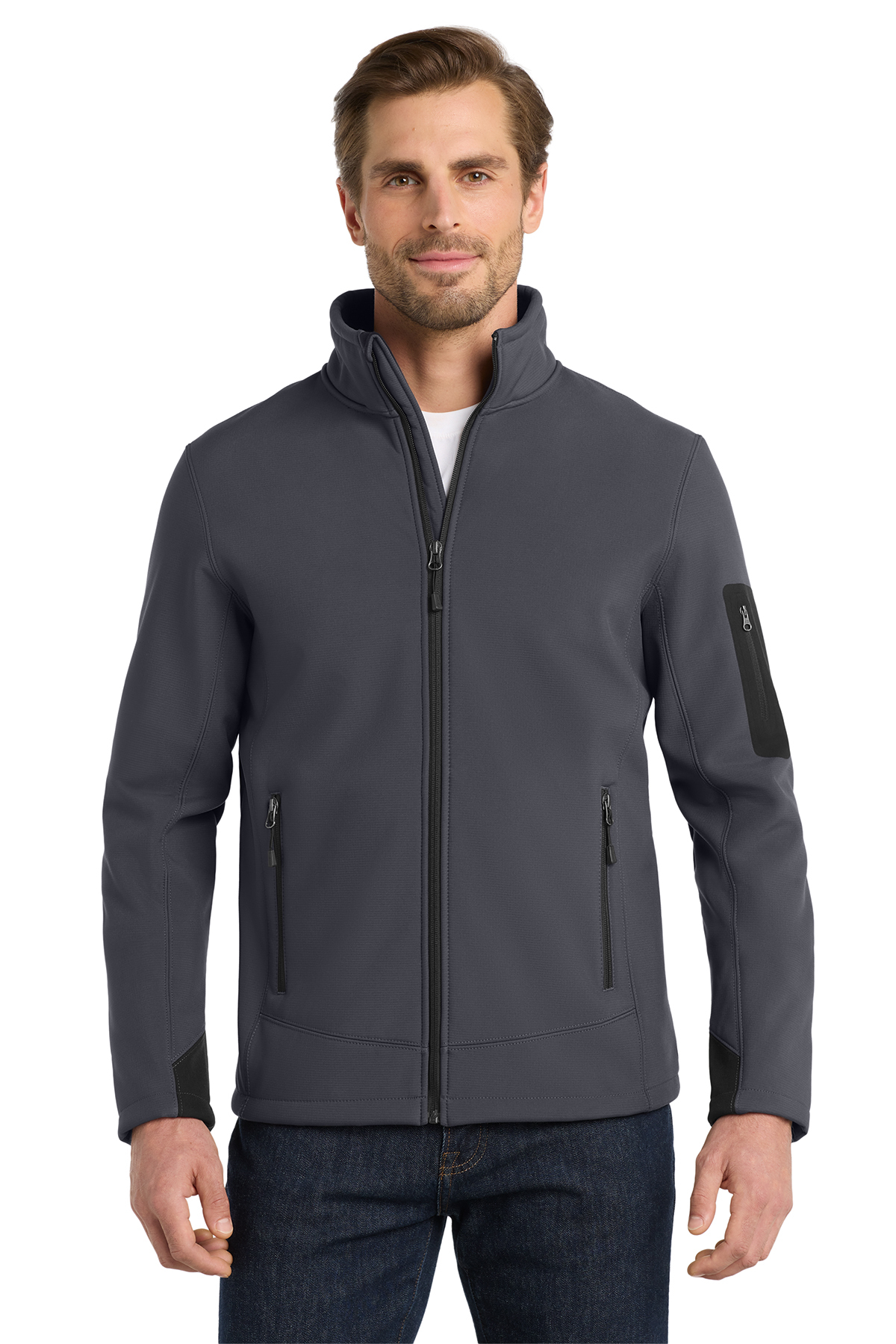 Eddie Bauer® Rugged Ripstop Soft Shell Jacket. EB534 Grey Steel_1