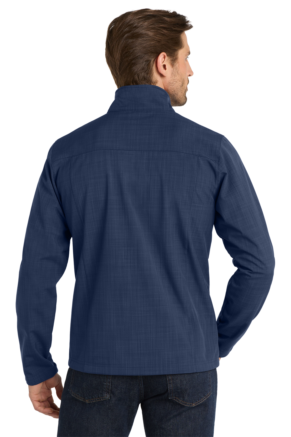 Eddie Bauer® Shaded Crosshatch Soft Shell Jacket. EB532 Blue-2