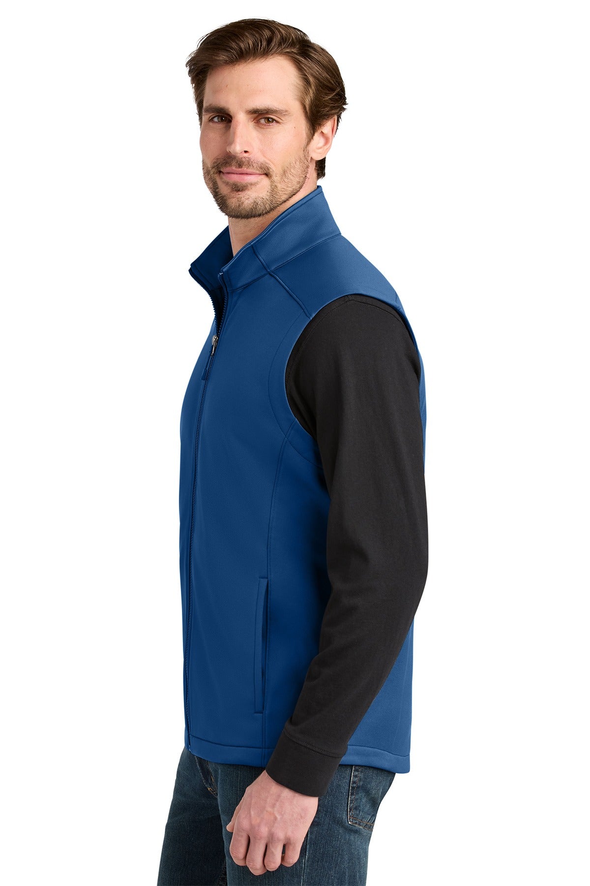 Eddie Bauer ®  Smooth Mid Layer Fleece Vest EB2560 Cobalt Blue_2
