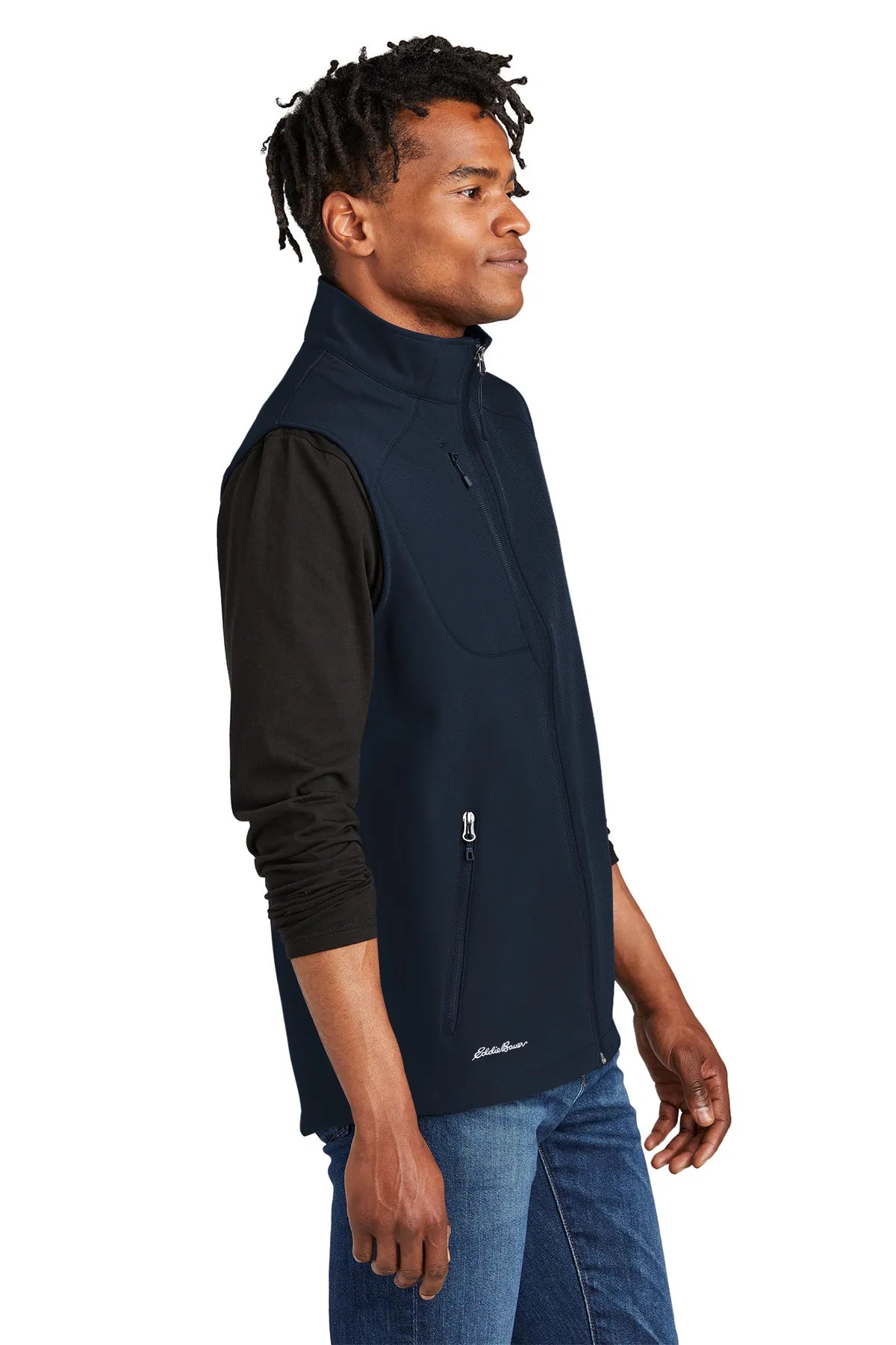 Eddie Bauer® Stretch Soft Shell Vest EB546 River Blue Navy_1