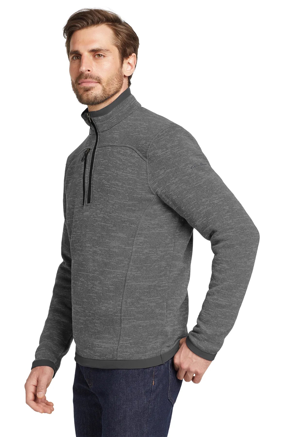 Eddie Bauer ® Sweater Fleece 1/4-Zip. EB254 Dark Grey Heather_3
