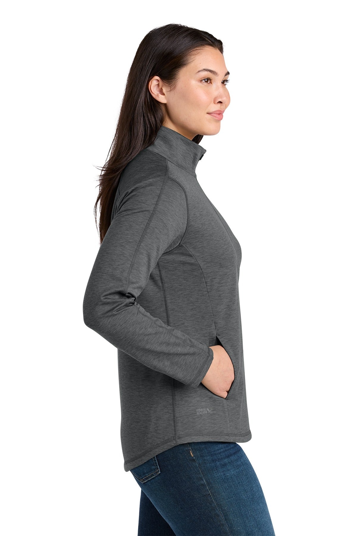 Eddie Bauer ®  Women's Adventurer Full-Zip EB121 Metal Grey Heather_2
