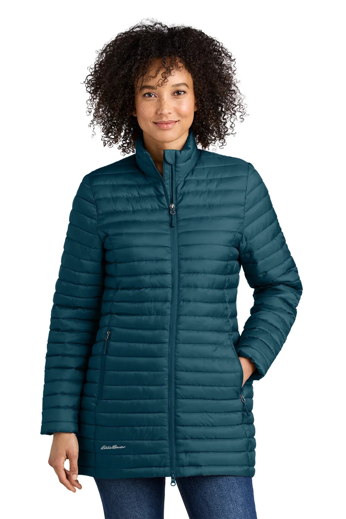 Eddie Bauer ®  Women's Packable Quilted Full-Zip EB515 Adriatic Blue_1