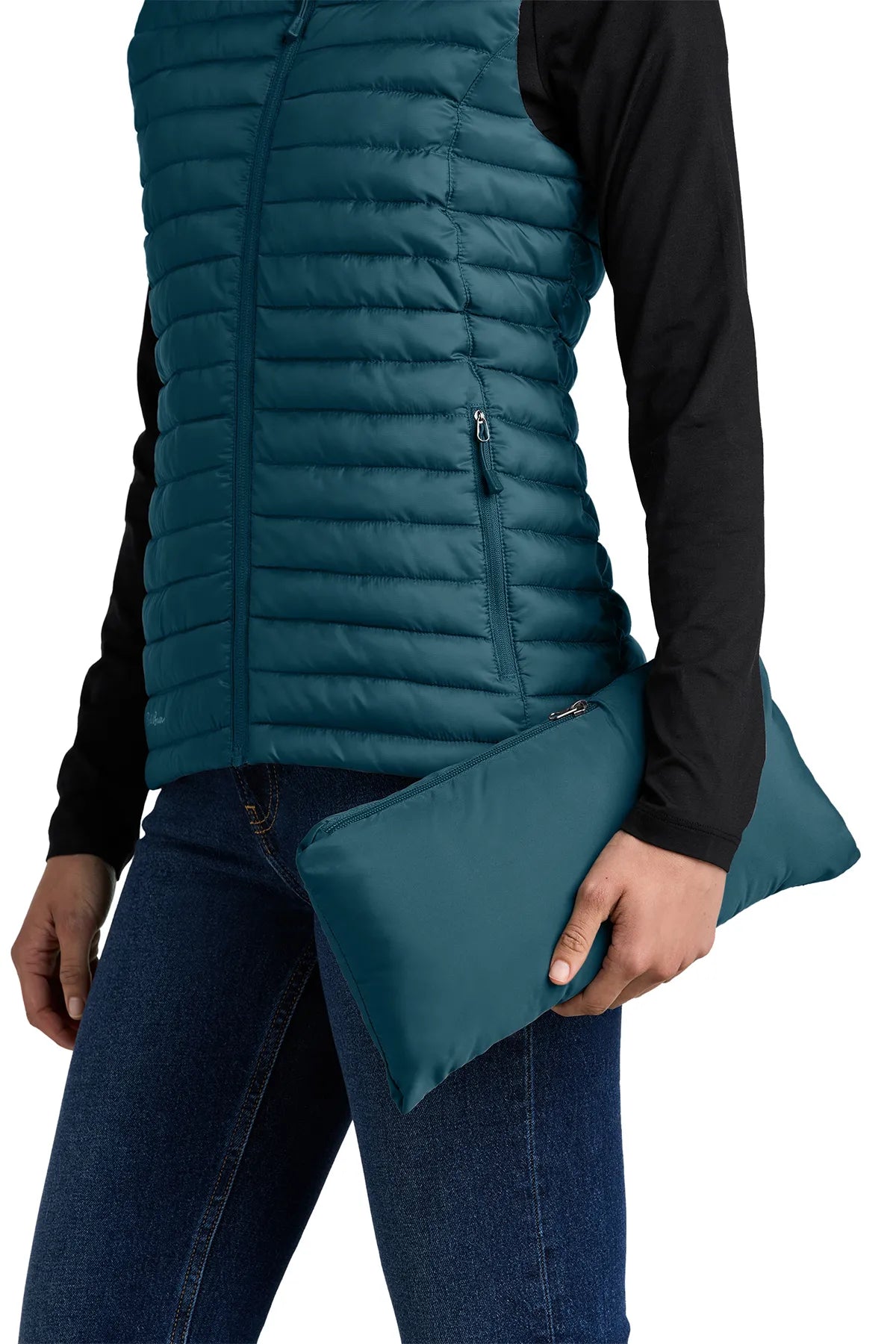 Eddie Bauer ®  Women's Packable Quilted Full-Zip EB515 Adriatic Blue_4