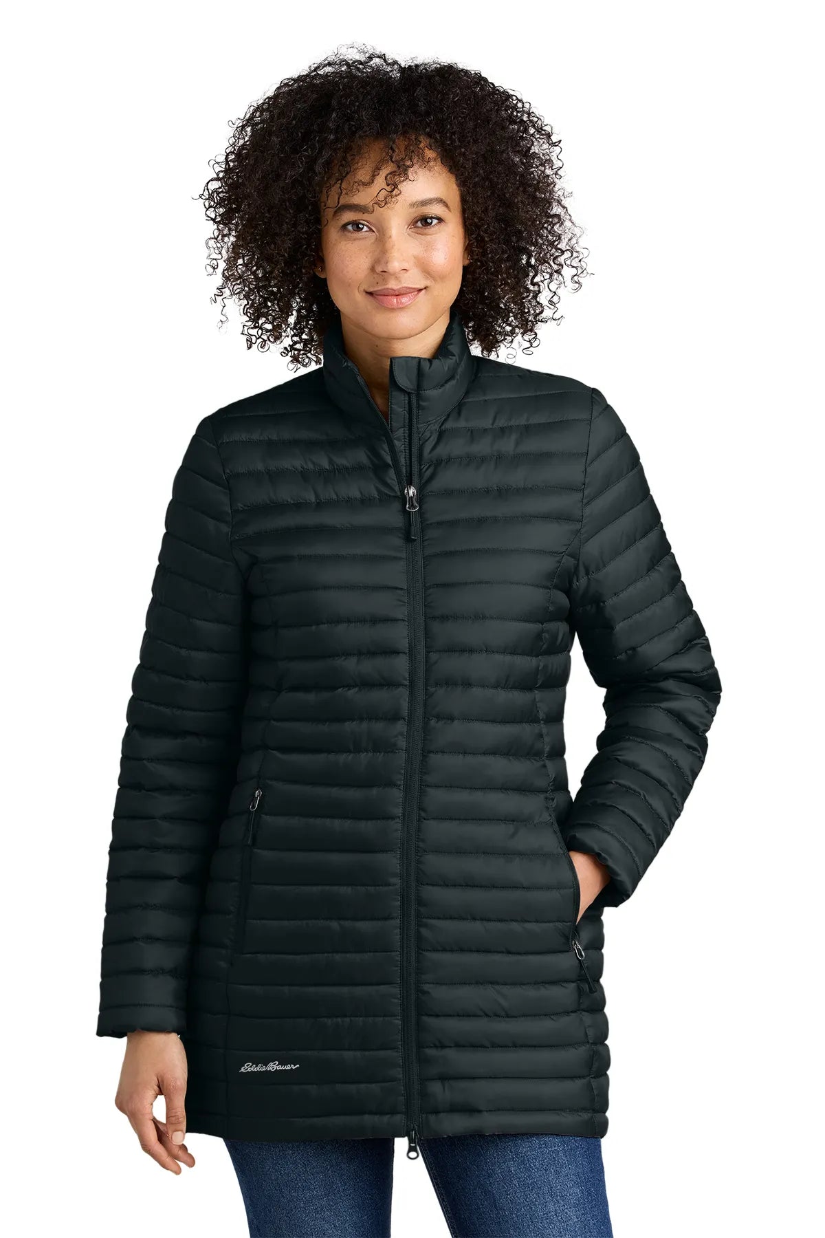 Eddie Bauer ®  Women's Packable Quilted Full-Zip EB515 Black_1