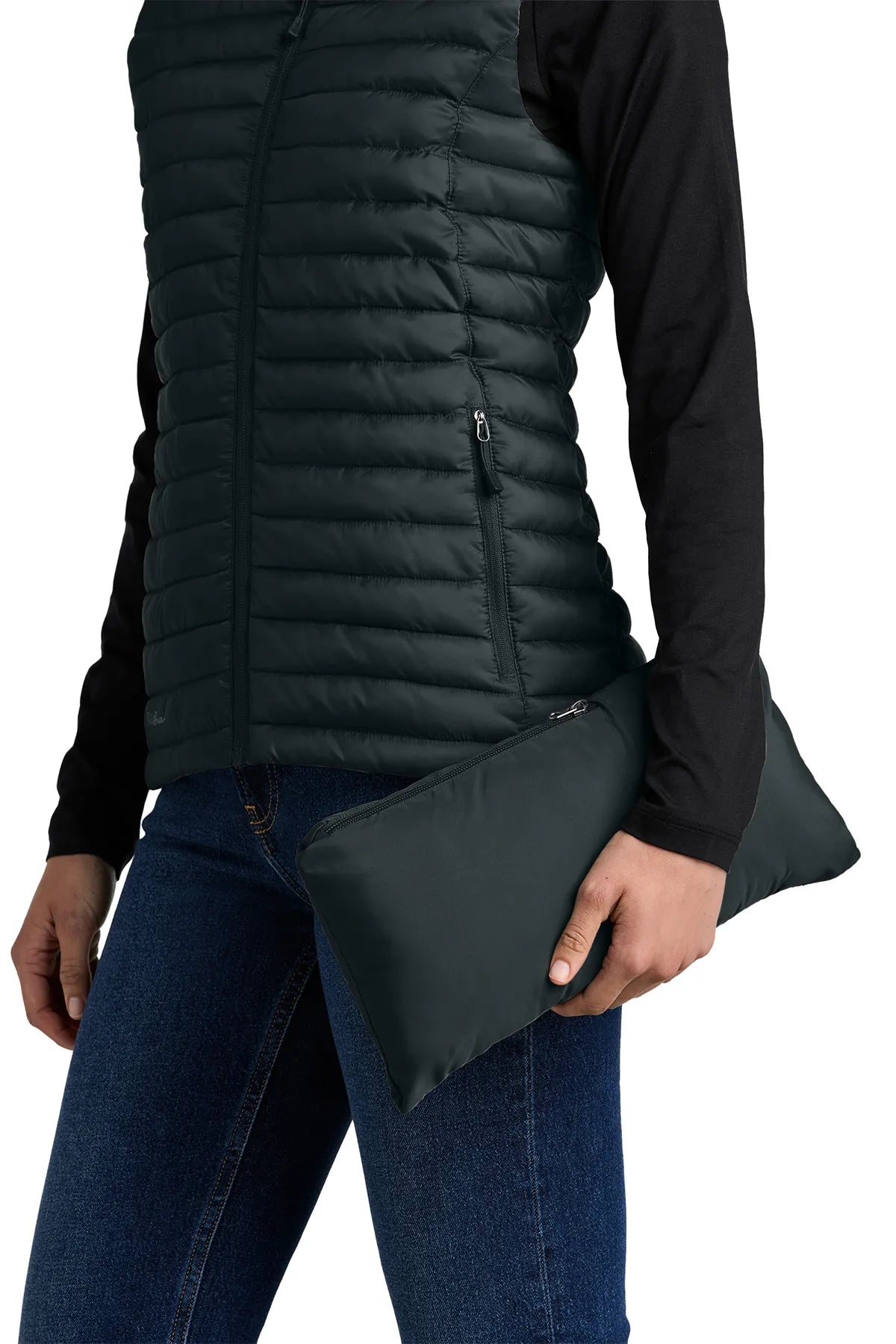 Eddie Bauer ®  Women's Packable Quilted Full-Zip EB515 Black_4