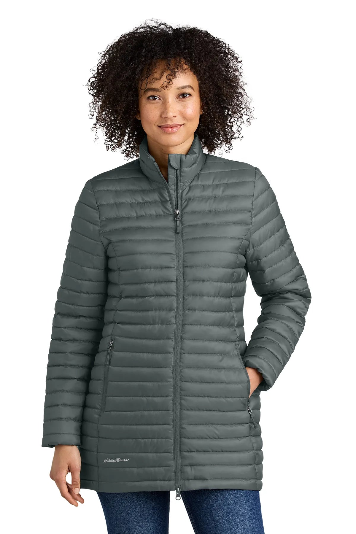 Eddie Bauer ®  Women's Packable Quilted Full-Zip EB515 Metal Grey_1