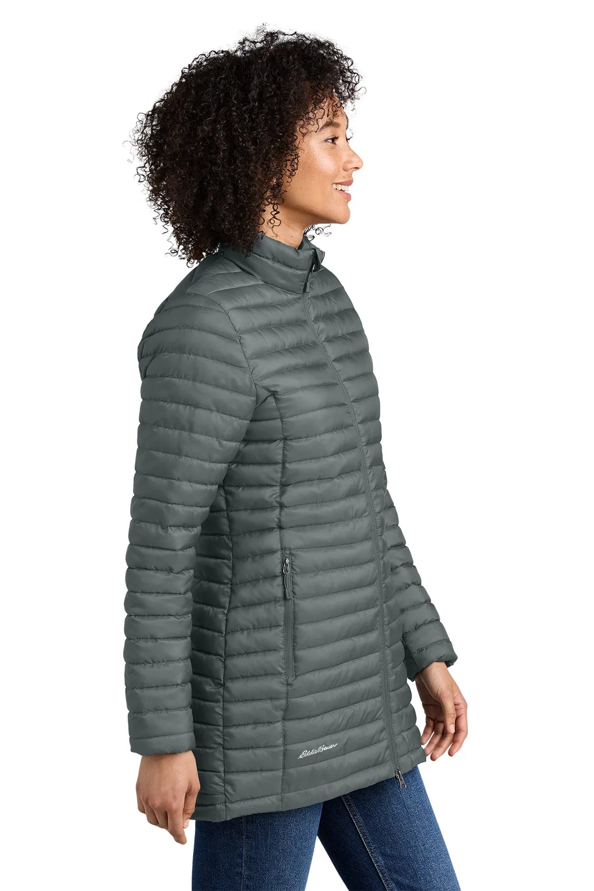 Eddie Bauer ®  Women's Packable Quilted Full-Zip EB515 Metal Grey_3