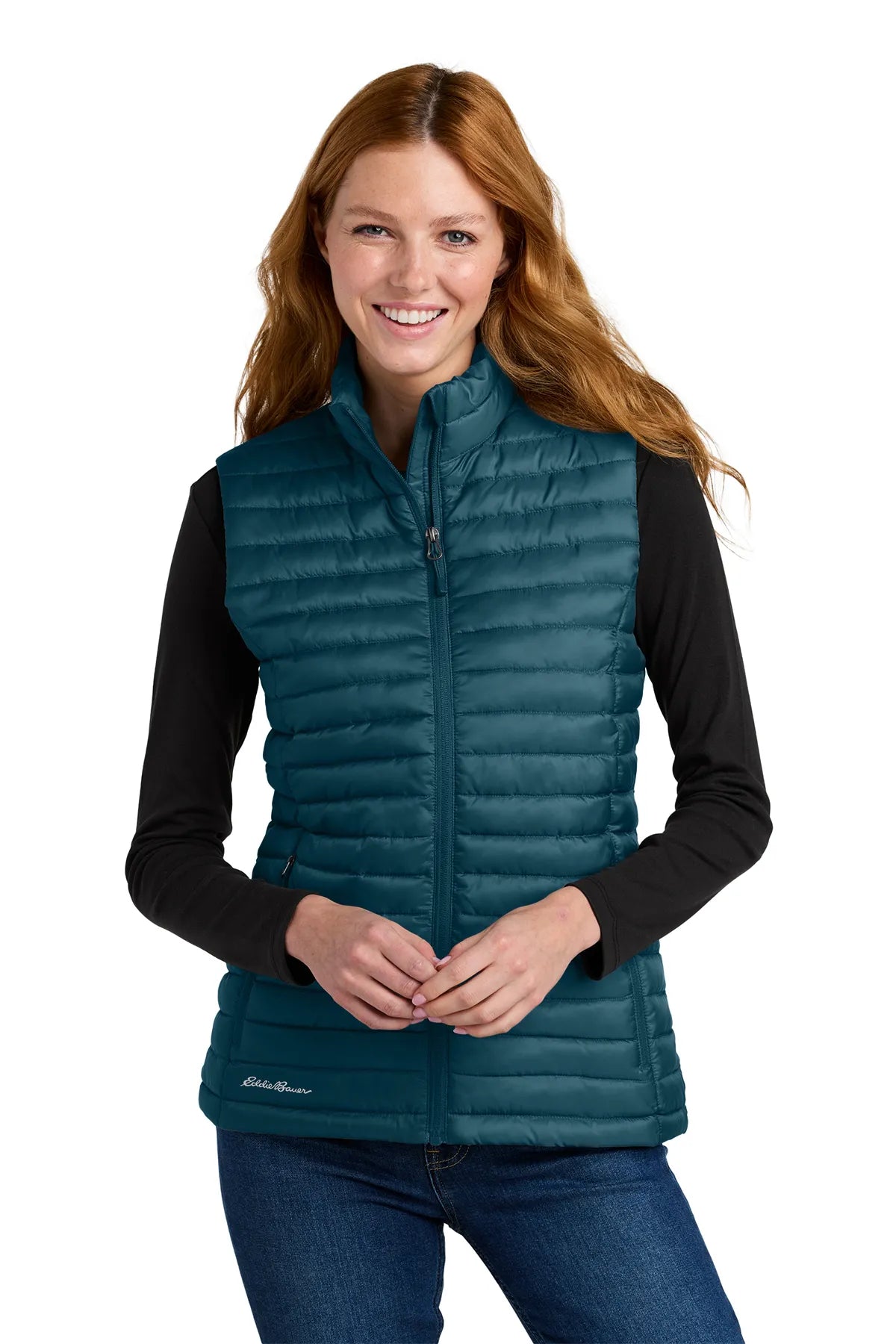 Eddie Bauer ®  Women's Packable Quilted Vest EB517 Adriatic Blue_1