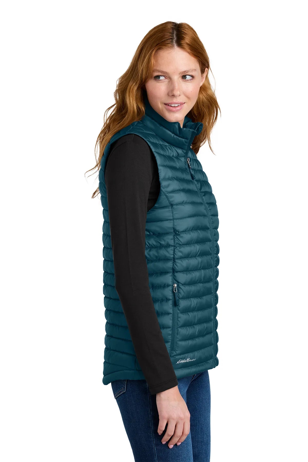 Eddie Bauer ®  Women's Packable Quilted Vest EB517 Adriatic Blue_4
