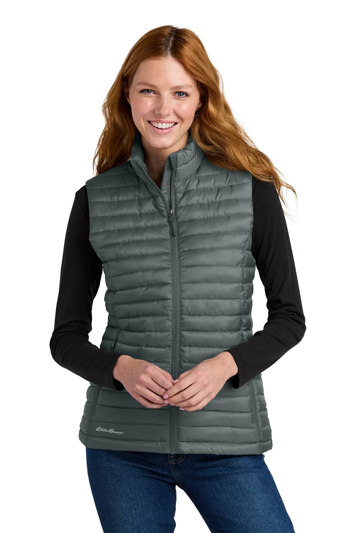 Eddie Bauer ®  Women's Packable Quilted Vest EB517 Metal Grey_1