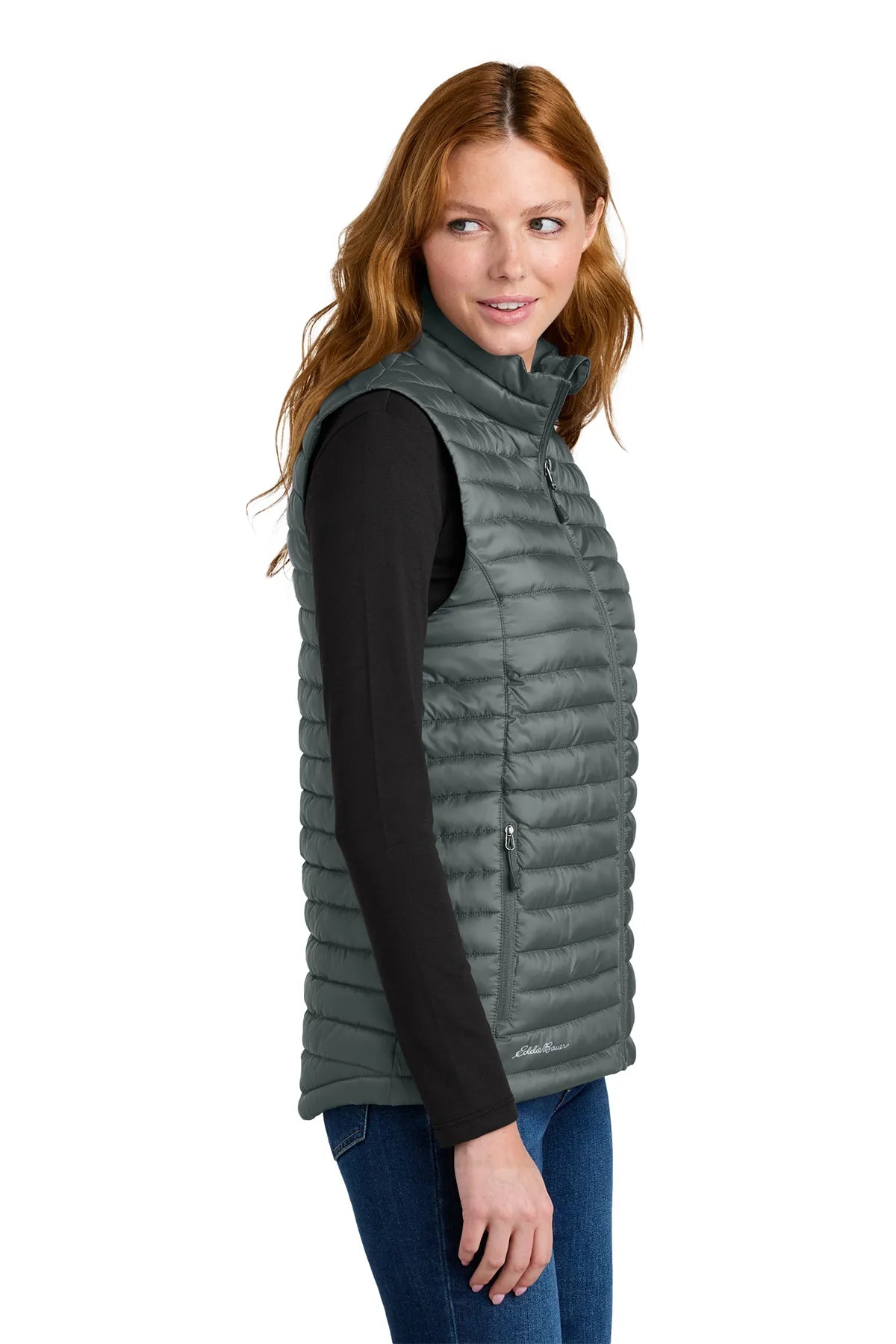 Eddie Bauer ®  Women's Packable Quilted Vest EB517 Metal Grey_3