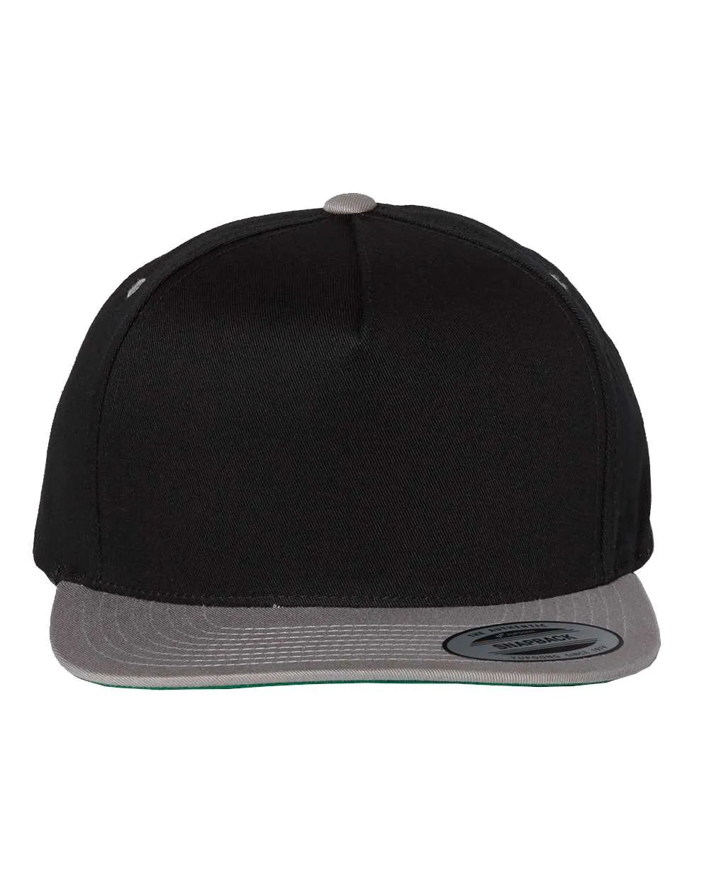 Five-PanelCottonTwillSnapbackCap-blackgrey